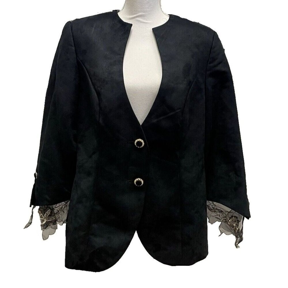 G.O.S.P.E.L Suede Black Jacket women’s plus size 14W